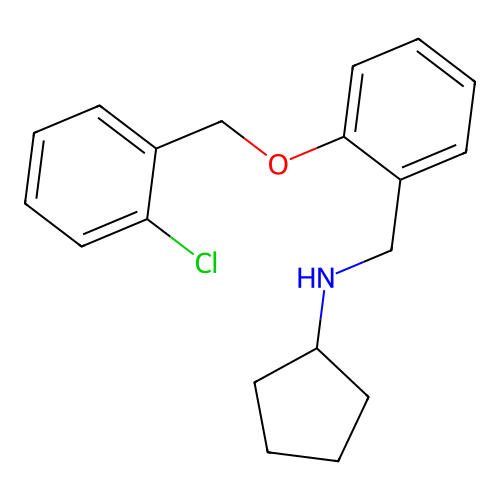N-{2-[(2-chlorobenzyl)oxy]benzyl}cyclopentanamine structure