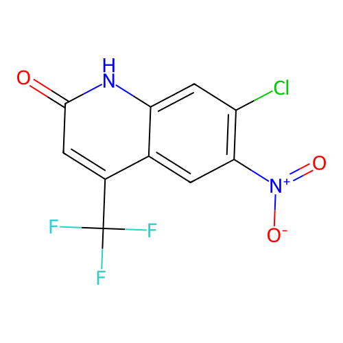7-chloro-6-nitro-4-(trifluoromethyl)-1H-quinolin-2-one structure