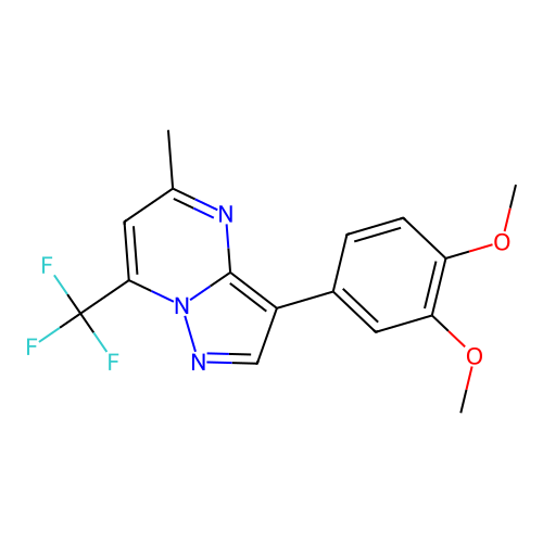3-(3,4-Dimethoxyphenyl)-5-methyl-7-(trifluoromethyl)pyrazolo[1,5-a]pyrimidine structure