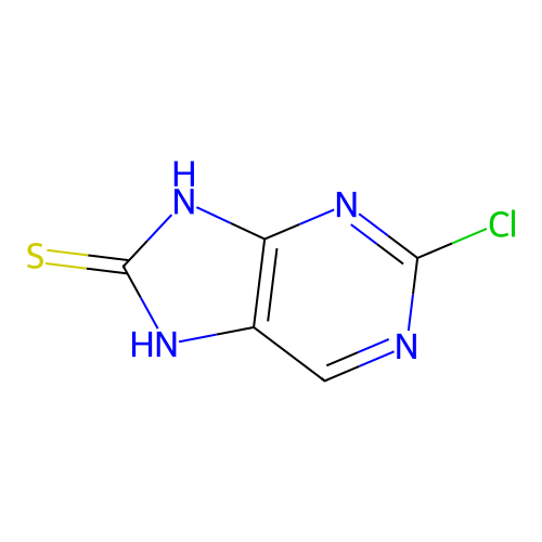 2-chloro-9H-purin-8-yl hydrosulfide structure