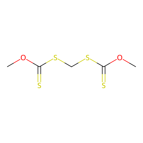 O,O'-Dimethyl S,S'-methylene biscarbonodithioate structure