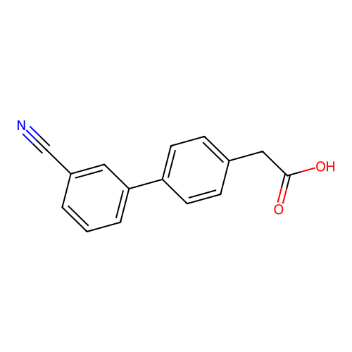 4-(3-Cyanophenyl)phenylacetic acid structure