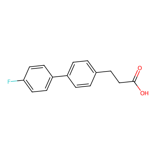 [1,1'-Biphenyl]-4-propanoicacid, 4'-fluoro- structure