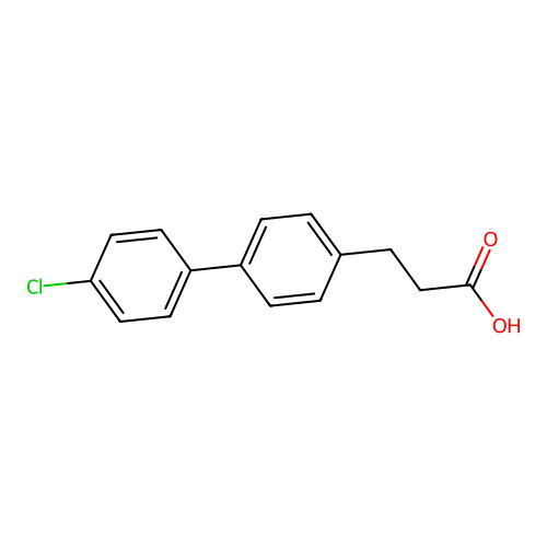 [1,1'-Biphenyl]-4-propanoicacid, 4'-chloro- structure