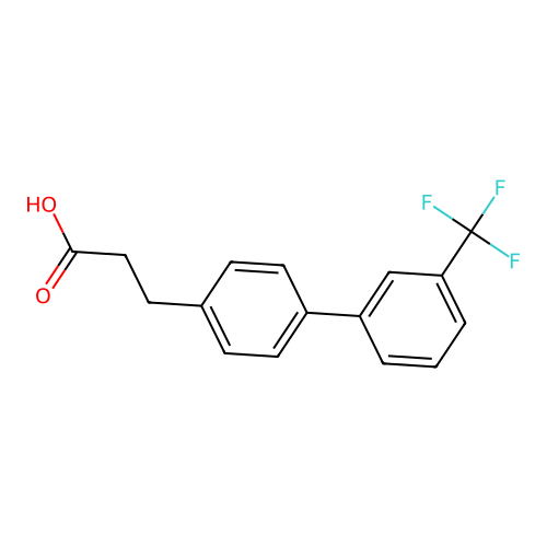 3'-(Trifluoromethyl)-biphenyl-4-propanoic acid structure