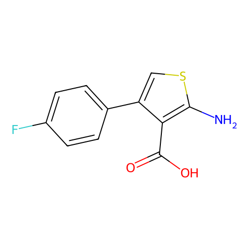 2-amino-4-(4-fluorophenyl)thiophene-3-carboxylic Acid structure