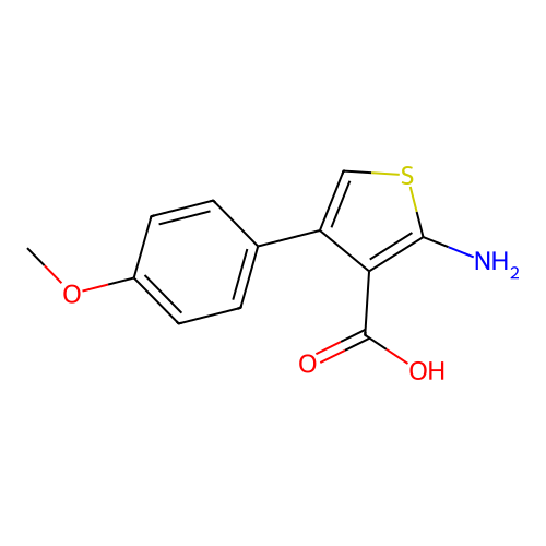 2-amino-4-(4-methoxyphenyl)thiophene-3-carboxylic Acid structure