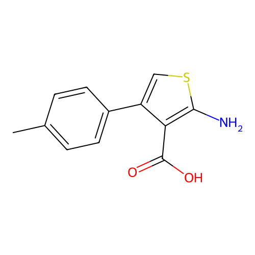 2-amino-4-(4-methylphenyl)thiophene-3-carboxylic Acid structure