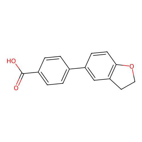 4-(2,3-Dihydro-1-benzofuran-5-yl)benzoic acid structure
