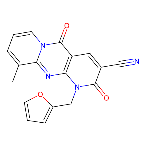 1-(2-FURYLMETHYL)-10-METHYL-2,5-DIOXO-1,5-DIHYDRO-2H-DIPYRIDO[1,2-A:2,3-D]PYRIMIDIN-3-YL CYANIDE structure