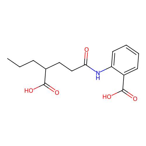 2-[(4-Carboxyheptanoyl)amino]benzoic acid structure