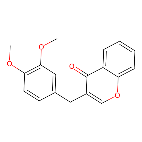 4H-1-Benzopyran-4-one, 3-[(3,4-dimethoxyphenyl)methyl]- structure