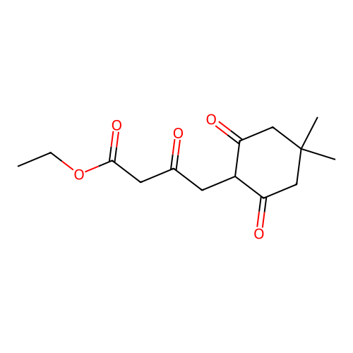 Ethyl 4-(4,4-dimethyl-2,6-dioxocyclohexyl)-3-oxobutanoate structure