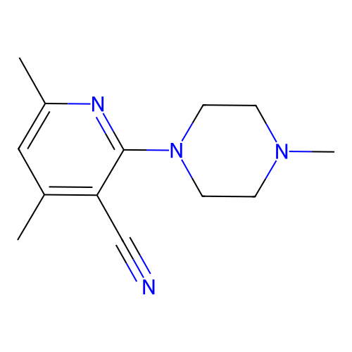 4,6-Dimethyl-2-(4-methylpiperazin-1-yl)pyridine-3-carbonitrile structure