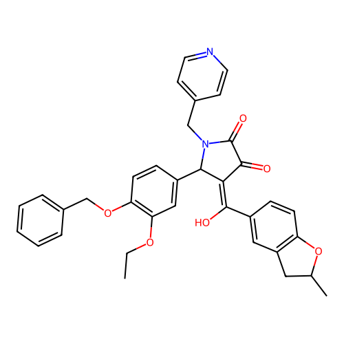 5-(4-(benzyloxy)-3-ethoxyphenyl)-3-hydroxy-4-(2-methyl-2,3-dihydrobenzofuran-5-carbonyl)-1-(pyridin-4-ylmethyl)-1H-pyrrol-2(5H)-one structure