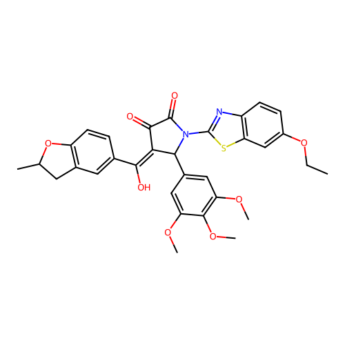 1-(6-ethoxybenzo[d]thiazol-2-yl)-3-hydroxy-4-(2-methyl-2,3-dihydrobenzofuran-5-carbonyl)-5-(3,4,5-trimethoxyphenyl)-1H-pyrrol-2(5H)-one structure