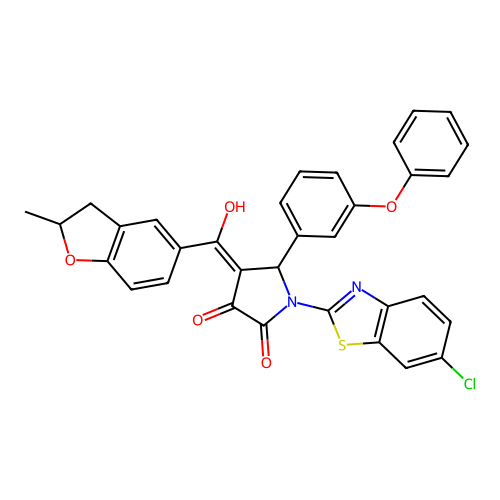 1-(6-chlorobenzo[d]thiazol-2-yl)-3-hydroxy-4-(2-methyl-2,3-dihydrobenzofuran-5-carbonyl)-5-(3-phenoxyphenyl)-1H-pyrrol-2(5H)-one structure