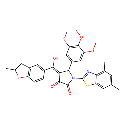 1-(4,6-dimethylbenzo[d]thiazol-2-yl)-3-hydroxy-4-(2-methyl-2,3-dihydrobenzofuran-5-carbonyl)-5-(3,4,5-trimethoxyphenyl)-1H-pyrrol-2(5H)-one structure