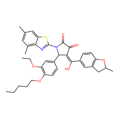 1-(4,6-dimethylbenzo[d]thiazol-2-yl)-5-(3-ethoxy-4-(pentyloxy)phenyl)-3-hydroxy-4-(2-methyl-2,3-dihydrobenzofuran-5-carbonyl)-1H-pyrrol-2(5H)-one structure