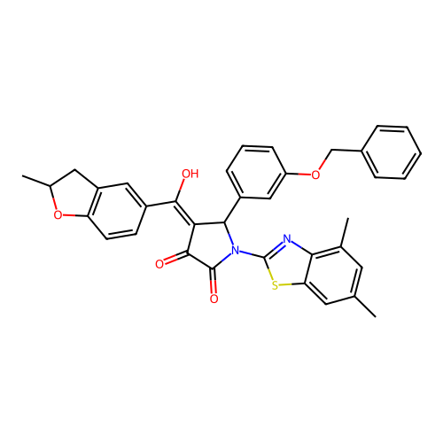 5-(3-(benzyloxy)phenyl)-1-(4,6-dimethylbenzo[d]thiazol-2-yl)-3-hydroxy-4-(2-methyl-2,3-dihydrobenzofuran-5-carbonyl)-1H-pyrrol-2(5H)-one structure
