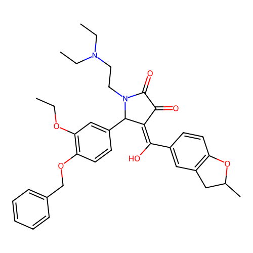 5-(4-(benzyloxy)-3-ethoxyphenyl)-1-(2-(diethylamino)ethyl)-3-hydroxy-4-(2-methyl-2,3-dihydrobenzofuran-5-carbonyl)-1H-pyrrol-2(5H)-one structure