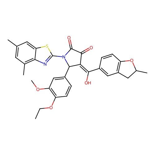 1-(4,6-dimethylbenzo[d]thiazol-2-yl)-5-(4-ethoxy-3-methoxyphenyl)-3-hydroxy-4-(2-methyl-2,3-dihydrobenzofuran-5-carbonyl)-1H-pyrrol-2(5H)-one structure