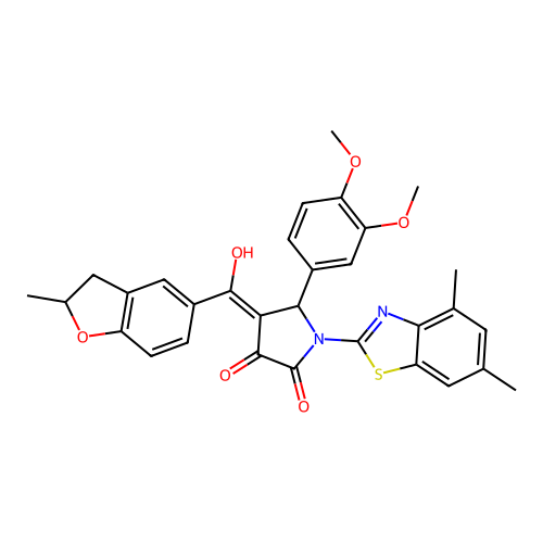 5-(3,4-dimethoxyphenyl)-1-(4,6-dimethylbenzo[d]thiazol-2-yl)-3-hydroxy-4-(2-methyl-2,3-dihydrobenzofuran-5-carbonyl)-1H-pyrrol-2(5H)-one structure