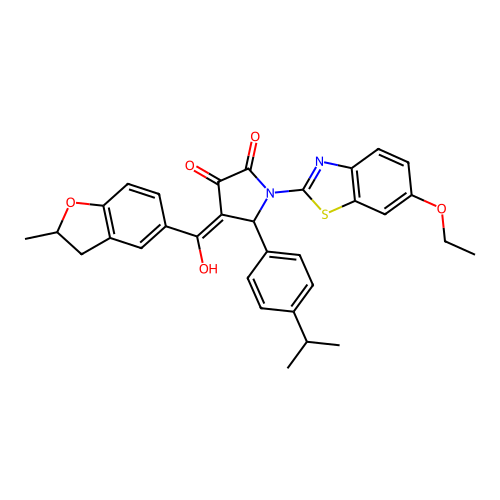 1-(6-ethoxybenzo[d]thiazol-2-yl)-3-hydroxy-5-(4-isopropylphenyl)-4-(2-methyl-2,3-dihydrobenzofuran-5-carbonyl)-1H-pyrrol-2(5H)-one structure