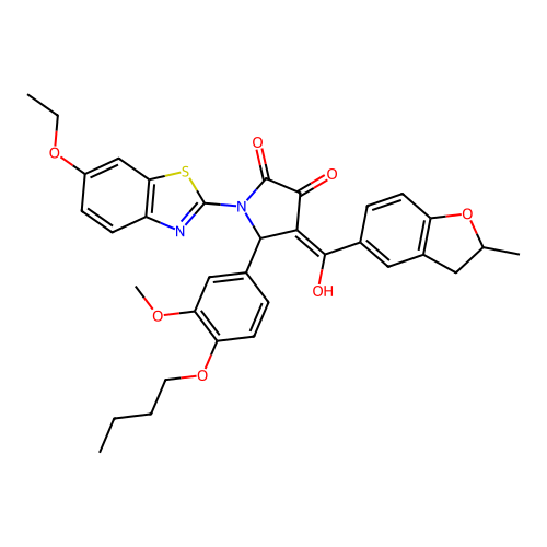 5-(4-butoxy-3-methoxyphenyl)-1-(6-ethoxybenzo[d]thiazol-2-yl)-3-hydroxy-4-(2-methyl-2,3-dihydrobenzofuran-5-carbonyl)-1H-pyrrol-2(5H)-one structure