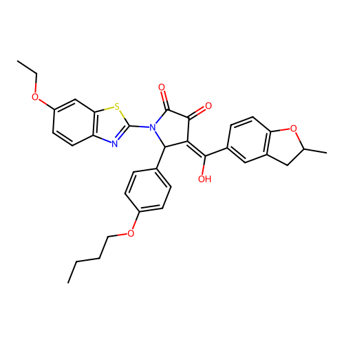 5-(4-butoxyphenyl)-1-(6-ethoxybenzo[d]thiazol-2-yl)-3-hydroxy-4-(2-methyl-2,3-dihydrobenzofuran-5-carbonyl)-1H-pyrrol-2(5H)-one structure
