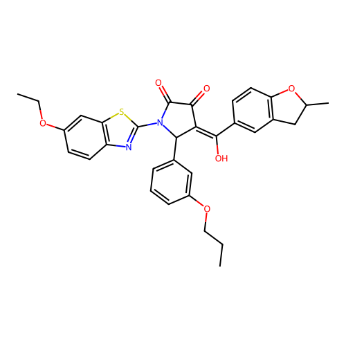 1-(6-ethoxybenzo[d]thiazol-2-yl)-3-hydroxy-4-(2-methyl-2,3-dihydrobenzofuran-5-carbonyl)-5-(3-propoxyphenyl)-1H-pyrrol-2(5H)-one structure