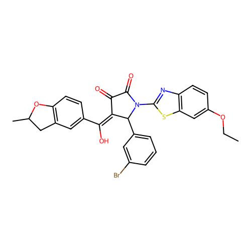 5-(3-bromophenyl)-1-(6-ethoxybenzo[d]thiazol-2-yl)-3-hydroxy-4-(2-methyl-2,3-dihydrobenzofuran-5-carbonyl)-1H-pyrrol-2(5H)-one structure