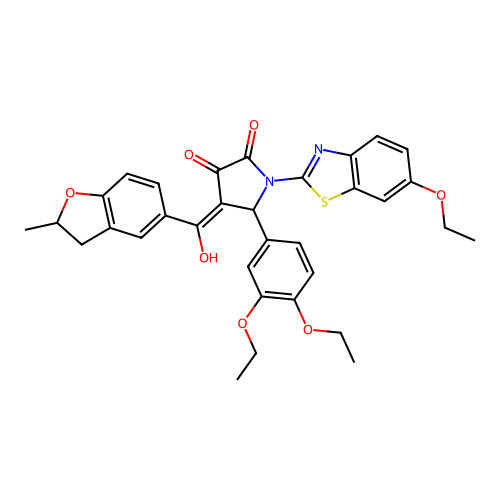 5-(3,4-diethoxyphenyl)-1-(6-ethoxybenzo[d]thiazol-2-yl)-3-hydroxy-4-(2-methyl-2,3-dihydrobenzofuran-5-carbonyl)-1H-pyrrol-2(5H)-one structure