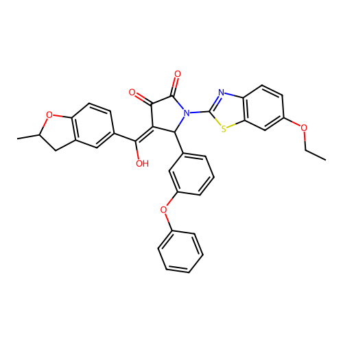 1-(6-ethoxybenzo[d]thiazol-2-yl)-3-hydroxy-4-(2-methyl-2,3-dihydrobenzofuran-5-carbonyl)-5-(3-phenoxyphenyl)-1H-pyrrol-2(5H)-one structure
