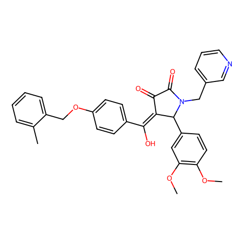 5-(3,4-dimethoxyphenyl)-3-hydroxy-4-(4-((2-methylbenzyl)oxy)benzoyl)-1-(pyridin-3-ylmethyl)-1H-pyrrol-2(5H)-one structure