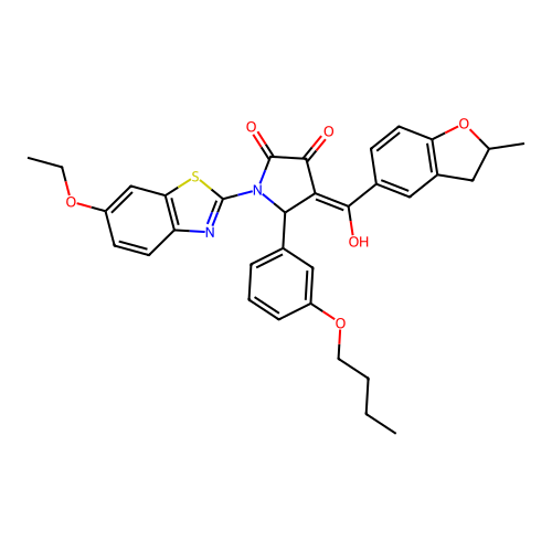 5-(3-butoxyphenyl)-1-(6-ethoxybenzo[d]thiazol-2-yl)-3-hydroxy-4-(2-methyl-2,3-dihydrobenzofuran-5-carbonyl)-1H-pyrrol-2(5H)-one structure