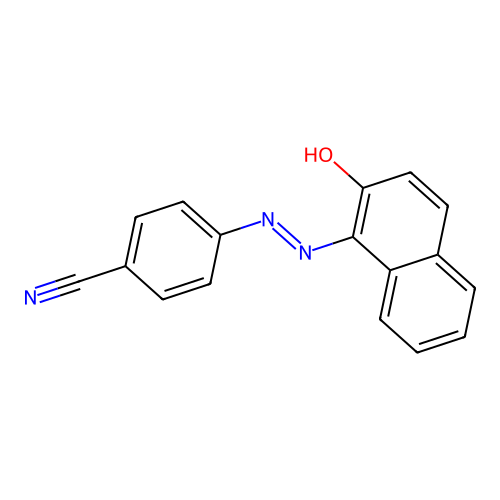 Benzonitrile, 4-[(2-hydroxy-1-naphthalenyl)azo]- structure