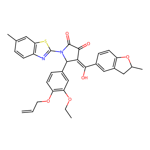 5-(4-(allyloxy)-3-ethoxyphenyl)-3-hydroxy-4-(2-methyl-2,3-dihydrobenzofuran-5-carbonyl)-1-(6-methylbenzo[d]thiazol-2-yl)-1H-pyrrol-2(5H)-one structure