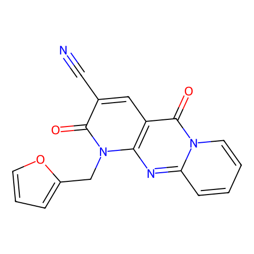 1-(2-FURYLMETHYL)-2,5-DIOXO-1,5-DIHYDRO-2H-DIPYRIDO[1,2-A:2,3-D]PYRIMIDIN-3-YL CYANIDE structure
