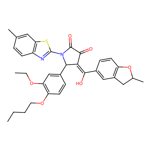 5-(4-butoxy-3-ethoxyphenyl)-3-hydroxy-4-(2-methyl-2,3-dihydrobenzofuran-5-carbonyl)-1-(6-methylbenzo[d]thiazol-2-yl)-1H-pyrrol-2(5H)-one structure
