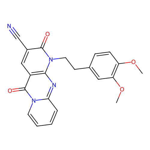 1-(3,4-dimethoxyphenethyl)-2,5-dioxo-1,5-dihydro-2H-dipyrido[1,2-a:2,3-d]pyrimidin-3-yl cyanide structure