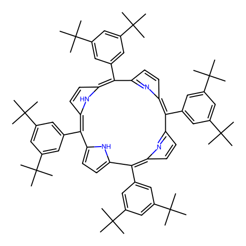 5,10,15,20-Tetrakis(3,5-ditert-butylphenyl)-21,22-dihydroporphyrin structure