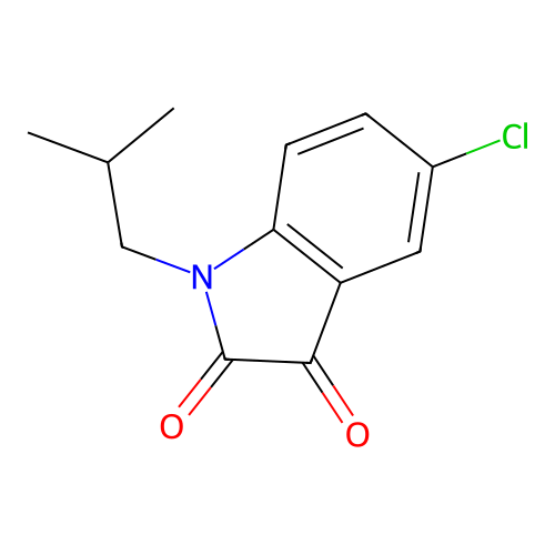 5-Chloro-1-isobutylindoline-2,3-dione structure