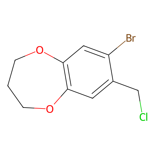 7-bromo-8-(chloromethyl)-3,4-dihydro-2H-1,5-benzodioxepine structure