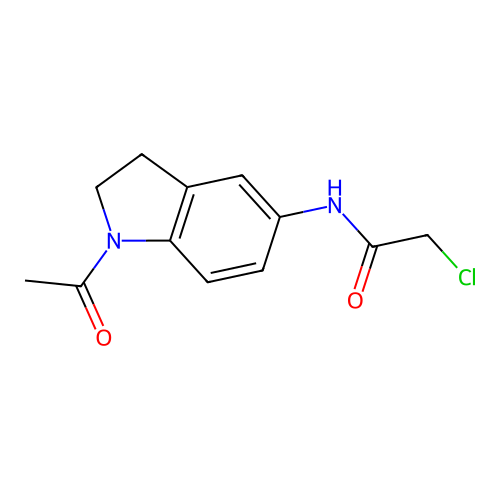 N-(1-acetyl-2,3-dihydro-1H-indol-5-yl)-2-chloroacetamide structure