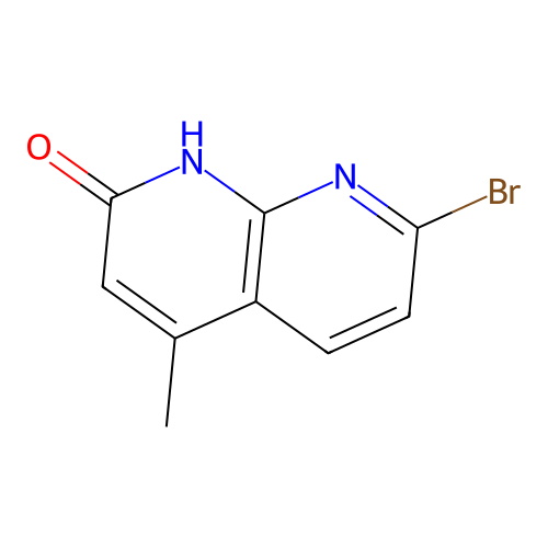 7-bromo-4-methyl-1H-1,8-naphthyridin-2-one structure