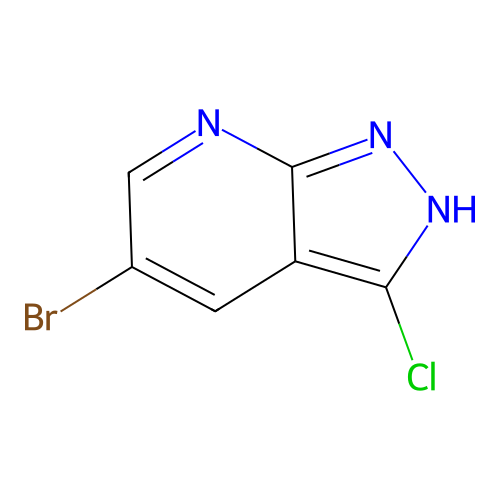 5-bromo-3-chloro-1H-pyrazolo[3,4-b]pyridine structure