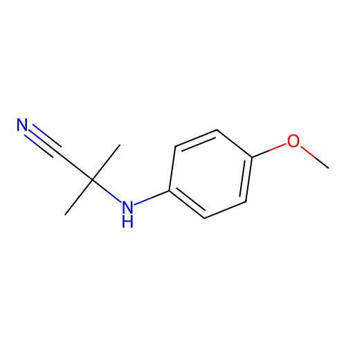 2-((4-Methoxyphenyl)amino)-2-methylpropanenitrile structure