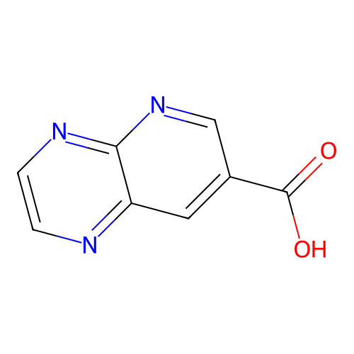 Pyrido(2,3-b)pyrazine-7-carboxylic acid structure