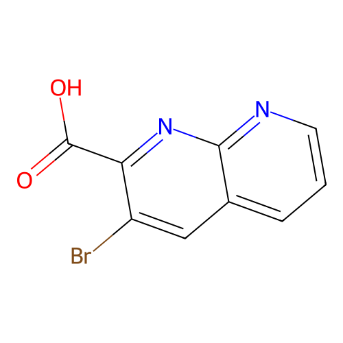 3-bromo-1,8-naphthyridine-2-carboxylic Acid structure